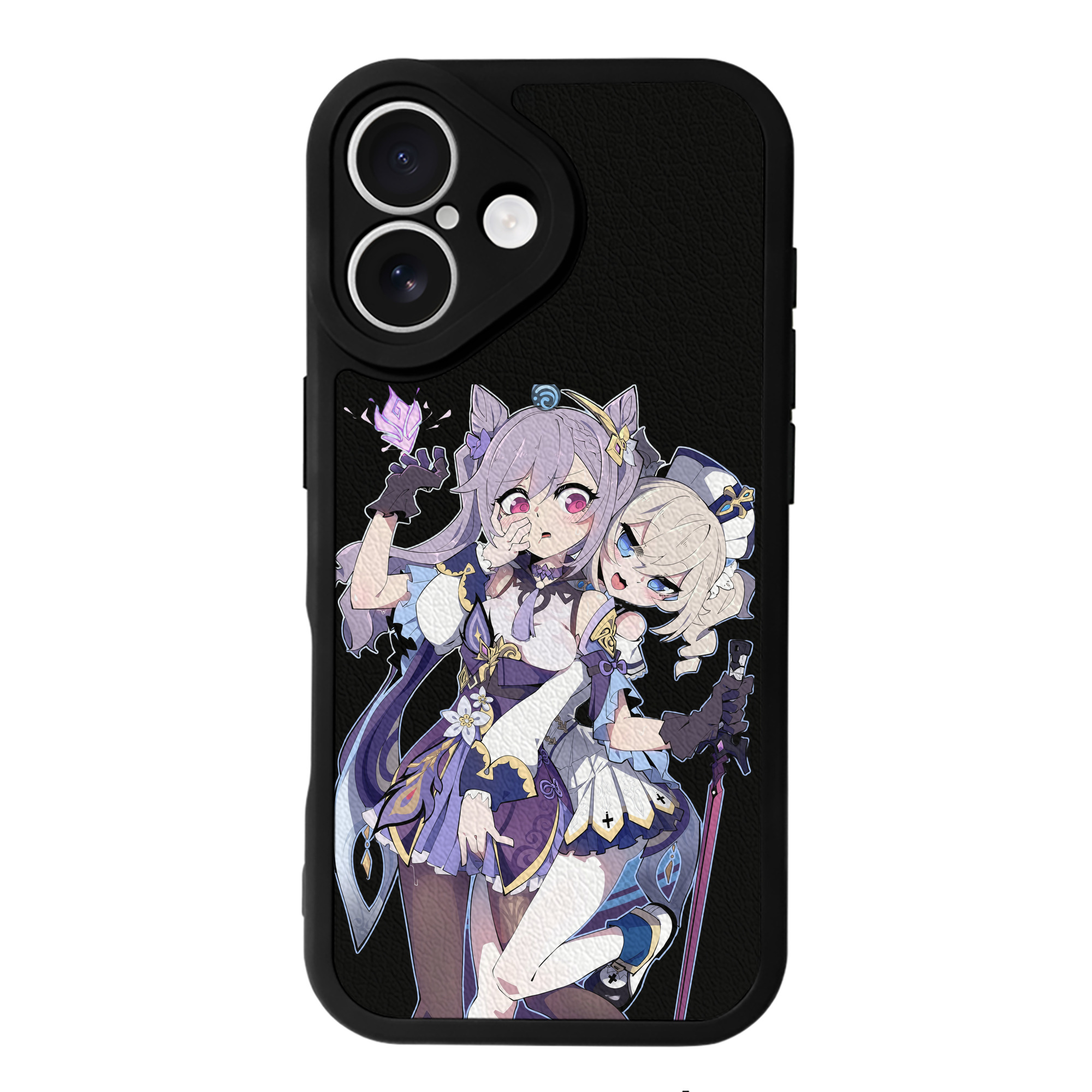 げんし神 刻晴 こくせい genshin Kokusei 【iPhone 16シリーズ対応】シリコンスマホケース（レザー調） 材質：シリコン